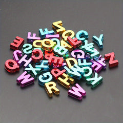 50pcs Large Letter Acrylic Beads Multicolor for DIY Necklace Bracelet Toys