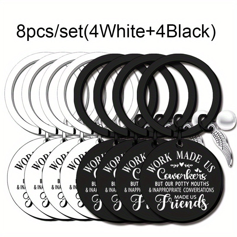 8pcs Coworker Appreciation Keychain Goodbye Gift Friendship Keychain