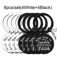 8pcs Coworker Appreciation Keychain Goodbye Gift Friendship Keychain
