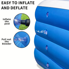 Inflatable Family Lounge Pool for Kids Adults Babies