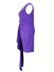  One Shoulder Draped Cocktail Dress