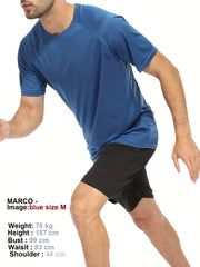 HOPLYNN Men's Short Sleeve Crew Neck T Shirts 5-Pack