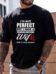 Men's Graphic Crew Neck T shirt, Casual Comfy Tee, Summer Men's Clothing