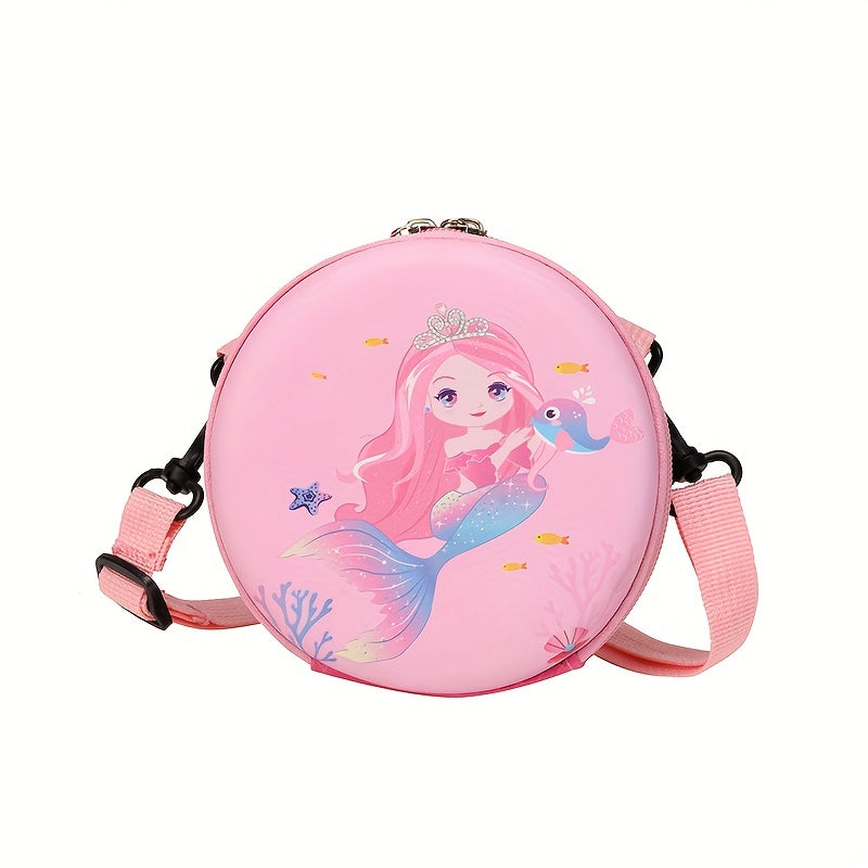 Kids Cartoon Crossbody Bag Mermaid Unicorn Dinosaur Bear Pattern Wallet