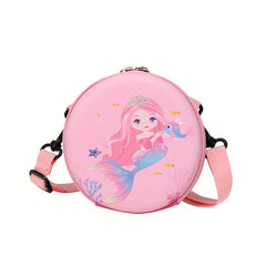 Kids Cartoon Crossbody Bag Mermaid Unicorn Dinosaur Bear Pattern Wallet