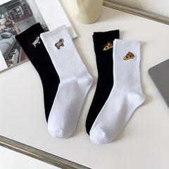 4 Pairs Cartoon Pattern Socks Women's Stockings