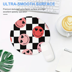 Happy Face Mouse Pad Non Slip Rubber Base for Laptop