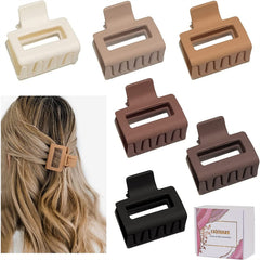Small Hair Claw Clips For Thick Hair Square Non slip Strong Hold Hair Clips