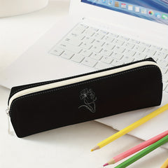 Large Capacity Zippered Pencil Case School Supplies Storage Bag Soft Bag