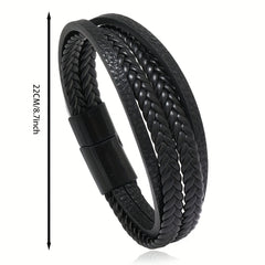 Men's Vintage Weave PU Leather Bracelet