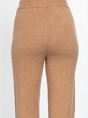  Casual Sweater Pants Women's Plus Solid Elastic Drawstring High Rise