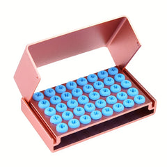 Dental Autoclavable Disinfection Box 40 Holes Aluminium Alloy Dentistry Burs