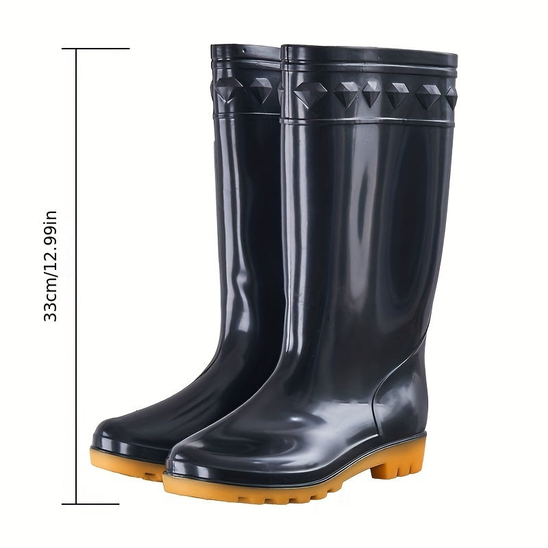 Women's Waterproof High Top Rain Boots Non-slip Outdoor Garden Shoes