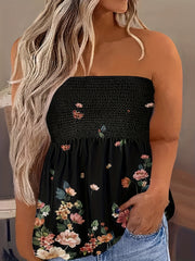  Floral Print Tube Top