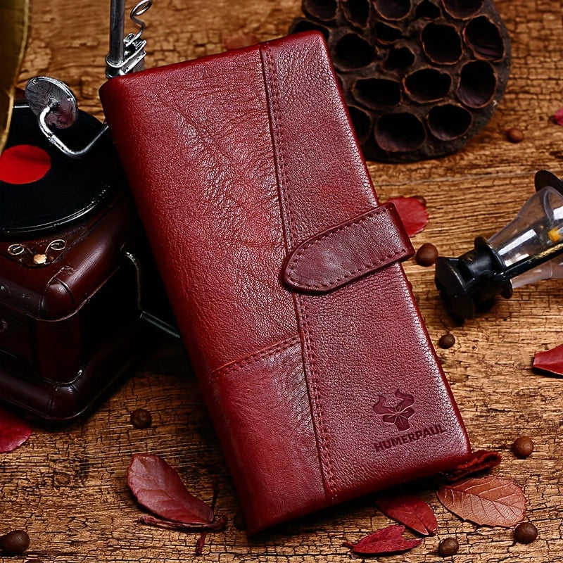 HUMERPAUL Women's Leather Wallet RFID Blocking Clutch