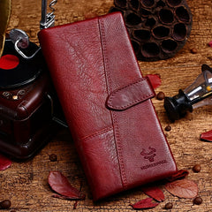 HUMERPAUL Women's Leather Wallet RFID Blocking Clutch