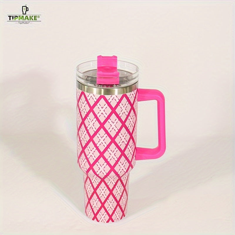 40 Oz Stainless Steel Spot Pattern Water Bottle for Outdoor Sports