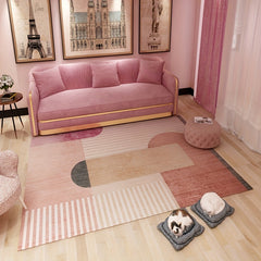 Nordic Geometric Area Rug Soft Non Slip Carpet Living Room Bedroom Easy Clean