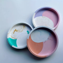 DIY Round Coaster Silicone Mold for Resin Cement