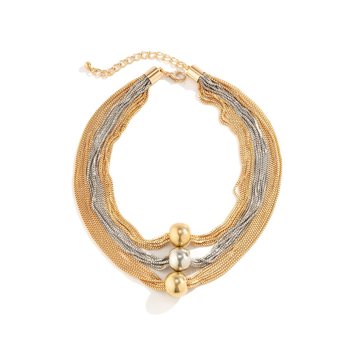 Exaggerated Layer Chain Necklace Stackable Punk Style Neck Jewelry