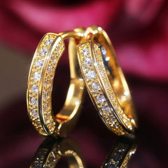 U-Shaped Zirconia Ear Buckle Earring