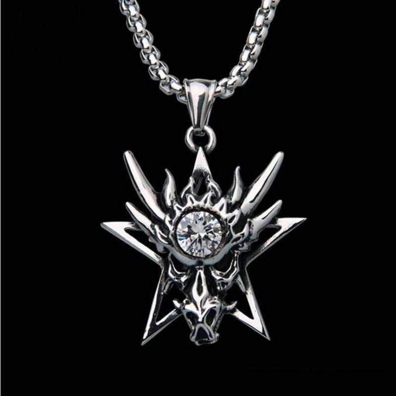 Men's Halloween Ghost Mask Necklace Pendant