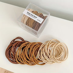 50pcs Boxed Rubber Band Head Tie Hair Rope for Girls Women