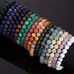 Natural Rose Quartz Beaded Bracelet - Fashionable Unisex Style