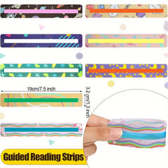 16 Pcs Reading Guide Strips For Dyslexia Tools