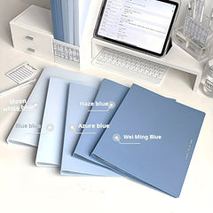 5pcs A4 Gradient Information Transparent Flip Folder Large Capacity Storage Book