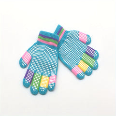 Anti slip Knitted Children's Gloves for Winter Sports