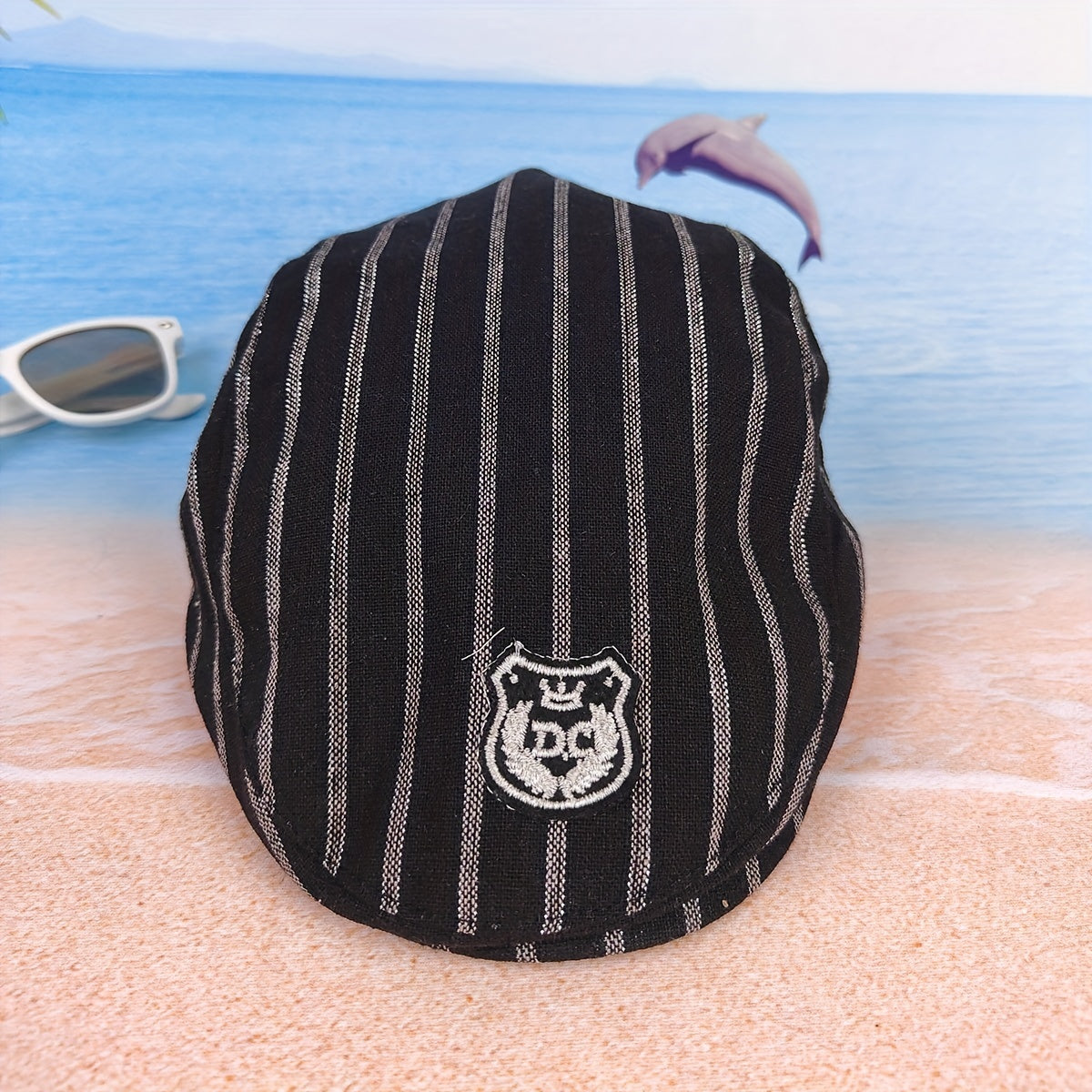 Striped Forward Hat Duck Tongue Hat For Boys