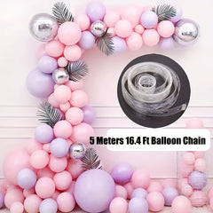 5m 16.4ft Balloon Chain Party Latex Balloon DIY Accessories