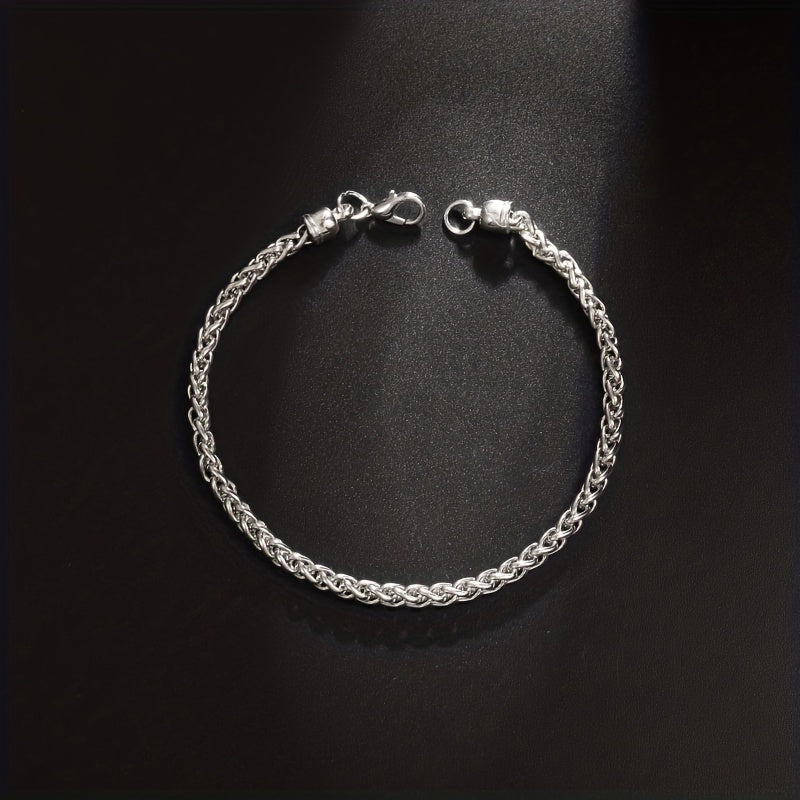 Men's Dragon Claw Buckle Silver Chain Bracelet Gift
