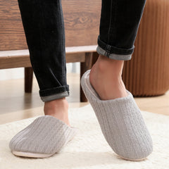 Men's Cozy Fuzzy Slides Soft Slippers Plush Comfy Non-slip Home Shoes
