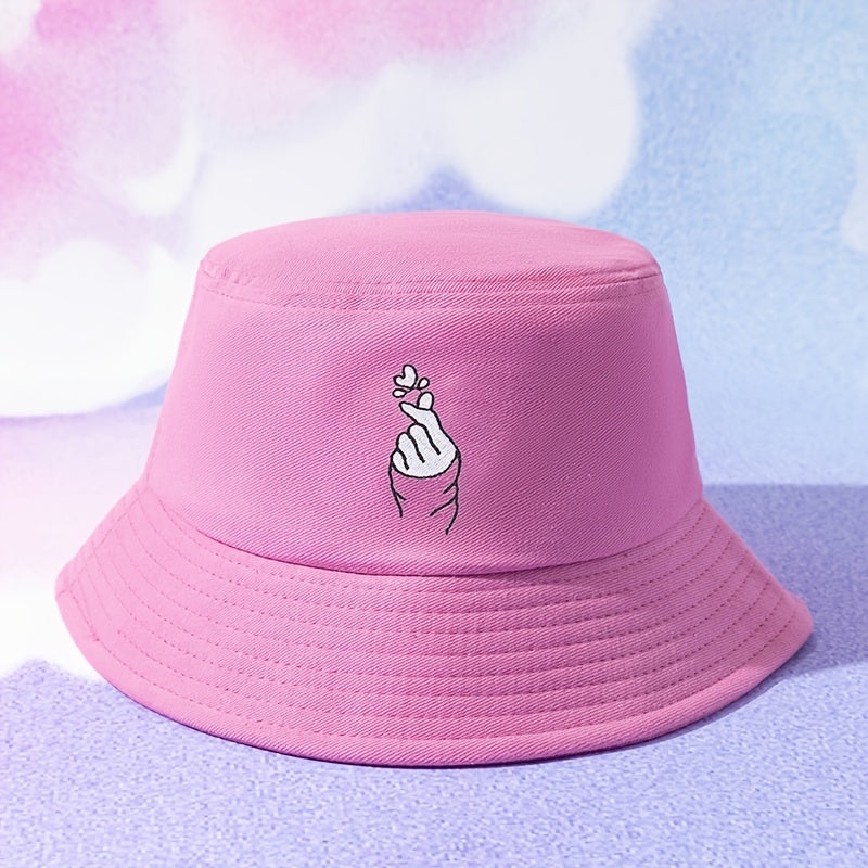 Solid Bucket Hat Casual Beach Sun Hat Fisherman Cap Lightweight Cotton