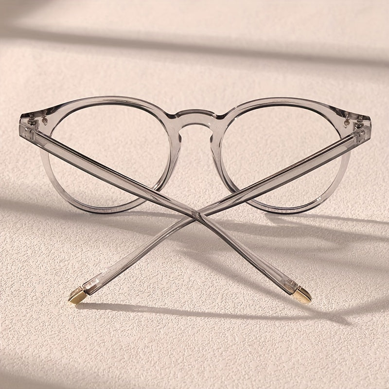 Minimalist Round Clear Frame Eyeglasses Anti Light Eyewear