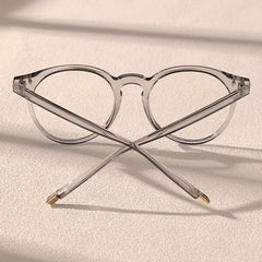 Minimalist Round Clear Frame Eyeglasses Anti Light Eyewear