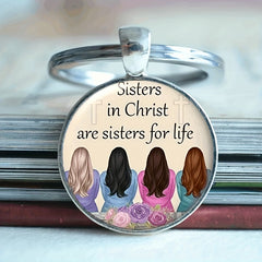 Sister & Girls Retro Key Chain for Backpacks & Jewelry