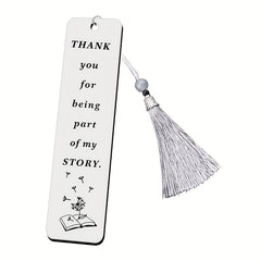 Personalized Stainless Steel Tassel Pendant Bookmark