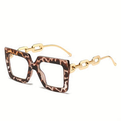 Y2K Square Anti Light Glasses Clear Lens Spectacles Frame