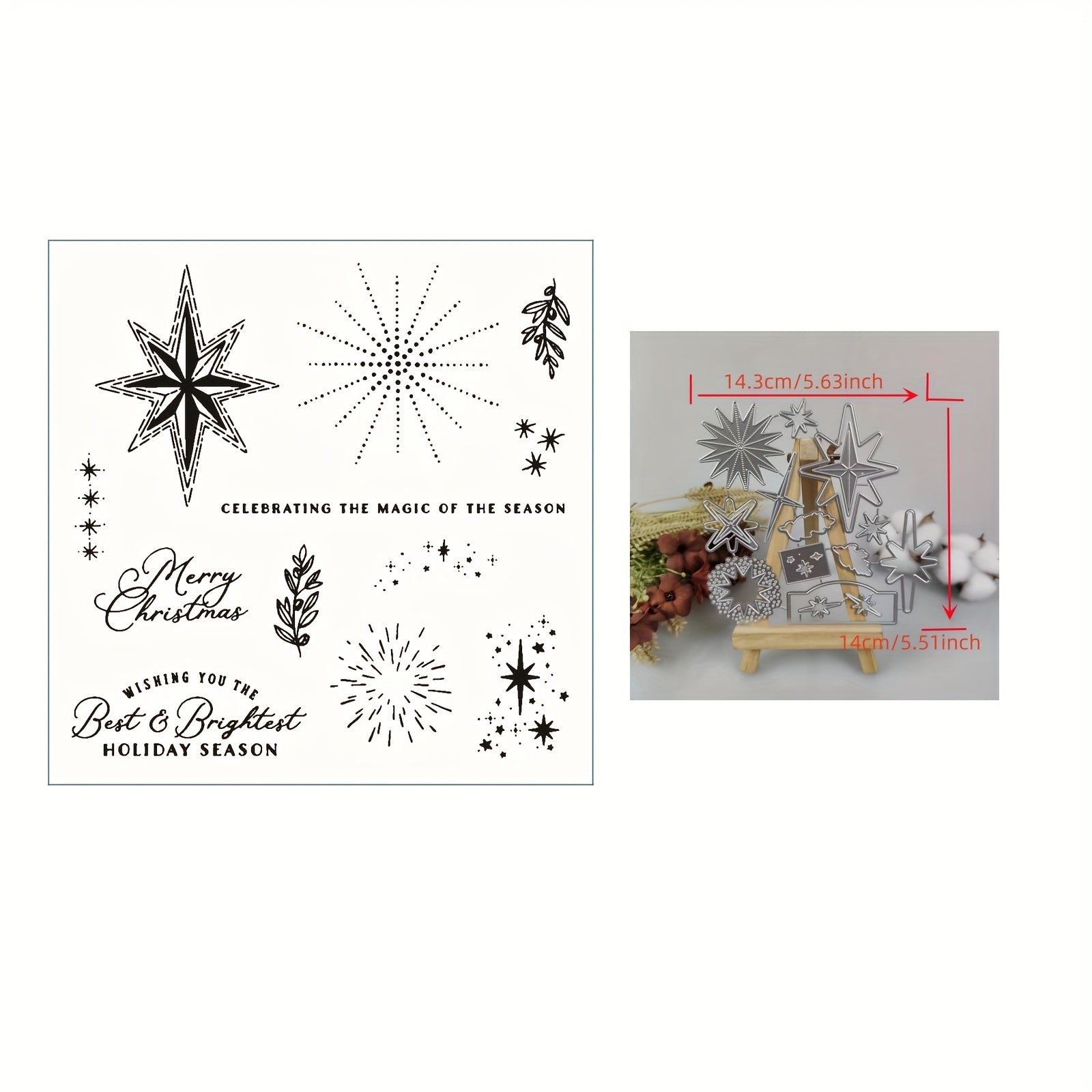 Christmas Metal Cutting Dies And Stamps For Scrapbook Craft Supplies