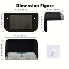 4pcs Solar Deck Lights Outdoor Waterproof Garden Balcony Villa Step Rail Lights