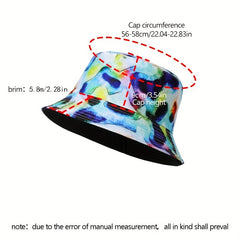 Tie Dye Fisherman Cap Sunscreen Bucket Hat