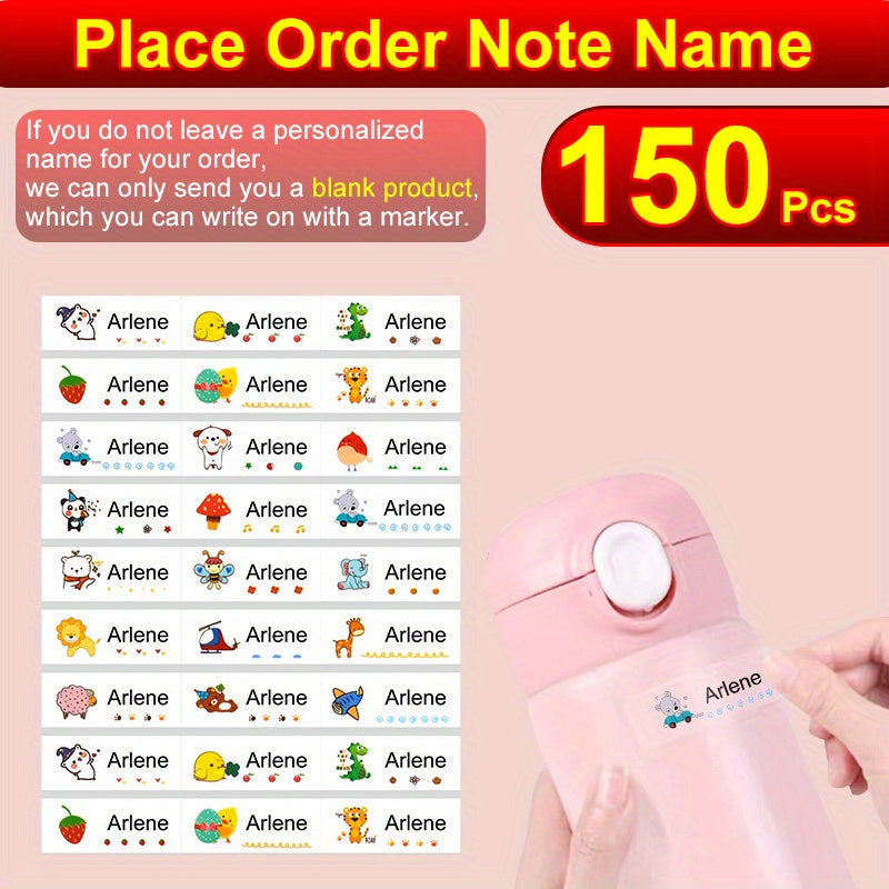 150pcs Custom Name Sticker Waterproof Personalized Office Supplies Tag Label
