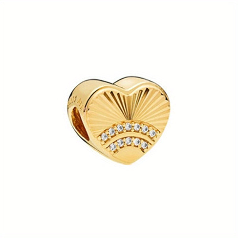 1pc Golden Beads Bee Honeycomb Crown Charm Diy Loose Beads