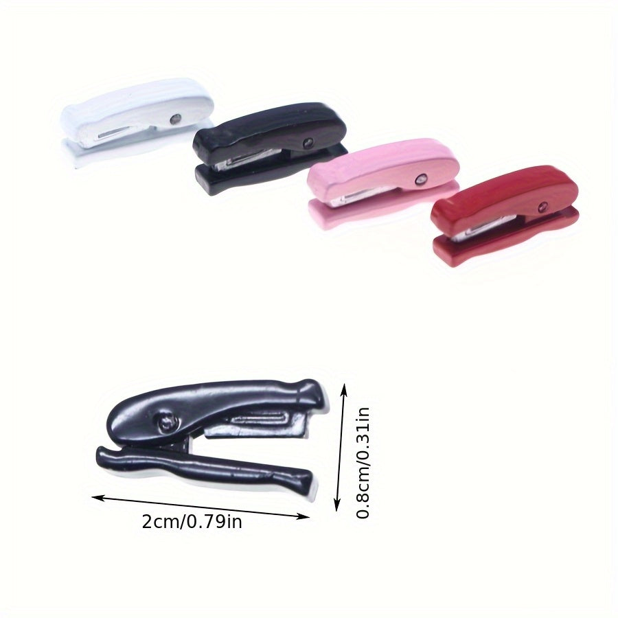 Metal Dollhouse Calculator & Stapler Set - DIY Scene Decor