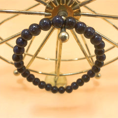 Sand Natural Stone Ball Bracelet with Elastic Rope