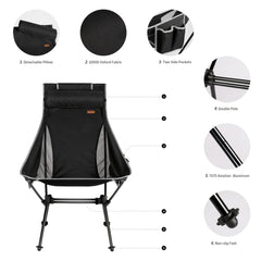 Camping Chair w/ Carry Bag for Outdoor Activities