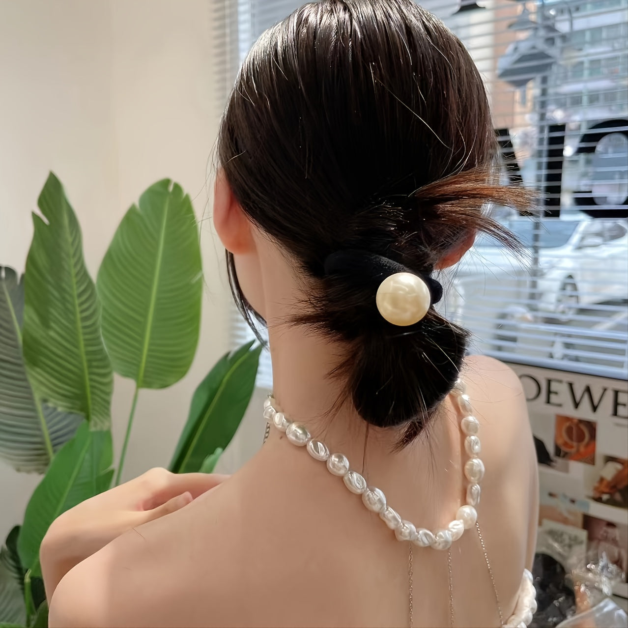 11pcs Pearl Elastic Hair Tie Headbands Hair Accessories
